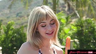 Imagine a hot petite blonde babe riding and deepthroating in a sloppy summer fuck.