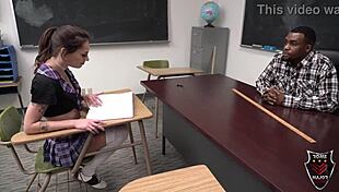 slutty skater kasie castle in skirt takes majors massive cock inside her