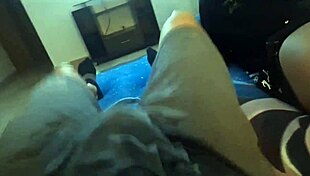 Stepsister and I Watch Movie at Home