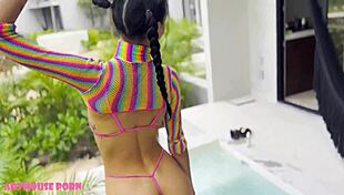 Petite Latina Brunette In Cosplay Sucks Cock And Enjoys Rough Ahegao Sex With Dirty Talk