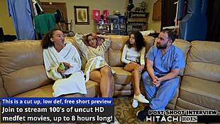 The nurses command, 'Take this Hitachi and orgasm now, Aria Nicole'