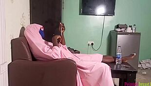 i visit teen hijab girl with no pant inviting boy lover to her parent home