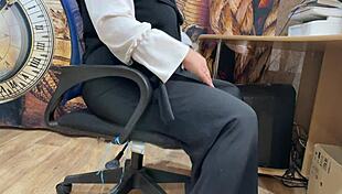 Arab milf woman watches porn and masturbates to orgasm