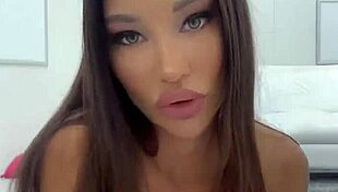 Monika fox poses and teases in pink outfit backstage