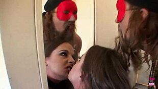 The slutty brunette in high heels rides roughly, talking dirty and cumming in mouth