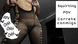 pov squirting amateur girl masturbates until she cums multiple times, feeling so intense