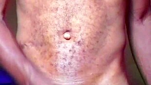 lonely african man caresses his cock and ass after naked dance