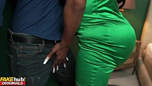 FAKEHUB BUSTY EBONY HOOKER HAS RAW SEX WITH SMALL COCK YOUNG CLIENT WHO CUMS INSIDE IMPREGNATING HER