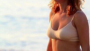 Softly bouncing breasts in non-nude scene