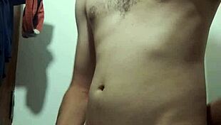 undressing for masturbation in the bathroom