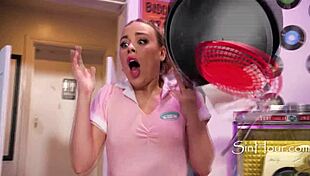 i got caught masturbating as a retro waitress - anna claire clouds victor ray