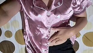 i received a video from the university student masturbating and touching her big natural tits while in lingerie