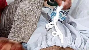 muslim mistress fucks servant with dirty talk handjob massage