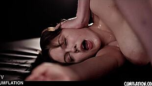 busty natural alice peachy filled with hot cum in her pussy and she loves it