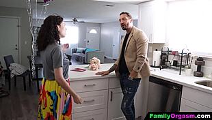 Familyorgasm - step daughter gets on her knees and starts blowing her stepdad