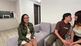 verdad o reto ends with cum in her throat playing with friends