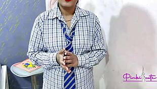 Teacher and student share a close moment in class