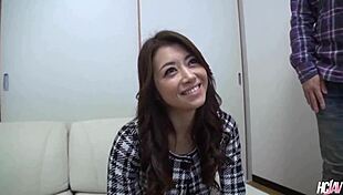 Hot and horny japanese lady maki houjyou makes him cum inside 😍