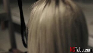 Punishing a blonde sex slave for being too horny - misha mynx tommy pistol. Bound in cage, deepthroat and spanking rough.