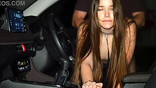 The petite brunette teen student with striking blue eyes had no cash for the taxi, so she paid with her pussy in public pov sex