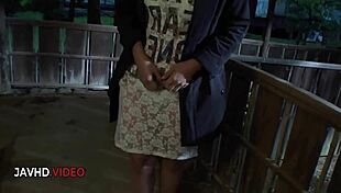 naughty milf ryoko murakami gives blowjob outdoors for spectacular cumshot finale