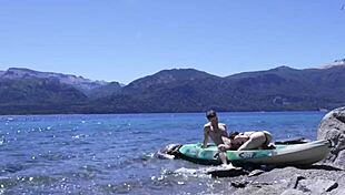 Horny teen couple caught having sex on beach