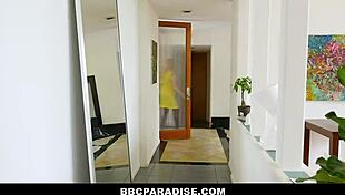 horny housewife deals with black dude that her husband recently fired by fucking him