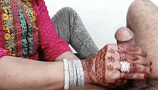 muslim mistress fucks servant with dirty talk handjob massage