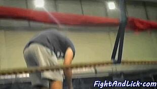 European babes wrestle in lesbian action