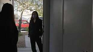 Sinn sage and ariel x engage in playful activities with toys, exploring domination and teasing in lingerie.