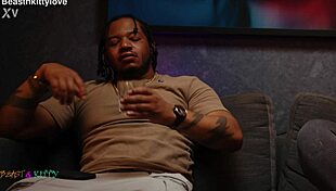 Ebony Babe Rides Big Cock and Squirts!