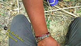 Indian couple enjoys outdoor nature adventure