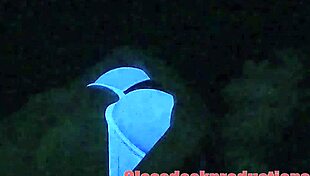 > black-light secret model gets rough oral sex