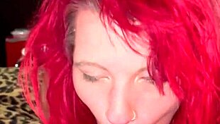 Hooker gets paid to suck cock until her customer cums in her whore mouth!