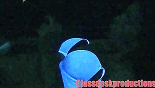 > black-light secret model gets rough oral sex