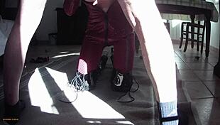 Preview - Milf In Leather Catsuit And Boots Over The Knee Throated Fucked Cum On Tits