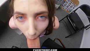 Mall cop strip searches suspected thief in back office for hardcore punishment