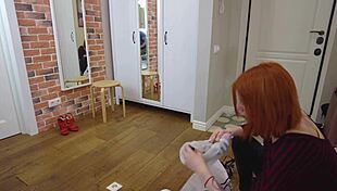 Redhead Lets Her Step Daddy Touch Her Tight Pussy