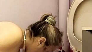 Watch this slave lick the toilet bowl