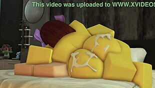 noob slut in a bikini swimsuit gets fucked by a femboy