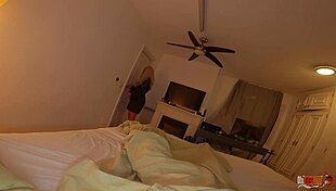 sexy stepmom shares bed, begs for all holes fucking, i cum twice in ass