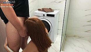 the wife decided to get back at her husband at the party and gave blowjob to a stranger