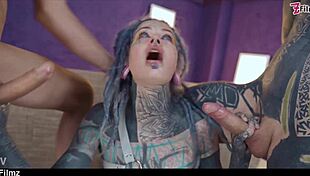 i love heavy tattoo girl anuskatzz dap anal swallow gape prolapse split tongue blow job - goth punk alt porn zf006