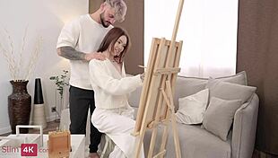 Kwini Kim Petite Asian Teen Meets Muscular Partner in Intense Encounter