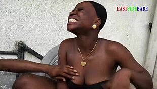 Our landlord's daughter insisted on outdoor fucking with me and my guy, leading to hardcore creampie and riding