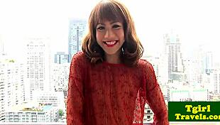 Petite Ladyboy MJ Fingers Her Butthole!