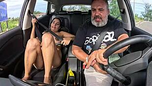 I, Larissa Cortez, left with a creampie after the condom burst in the car ride.