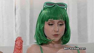 Hardcore Cosplay Foursome with Alien Dildos and Massive Cock