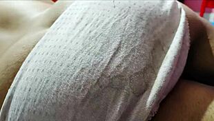 Desi Indian wife gets big ass massage from sales boy