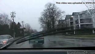 does teen hottie masturbate in car with friends watching?